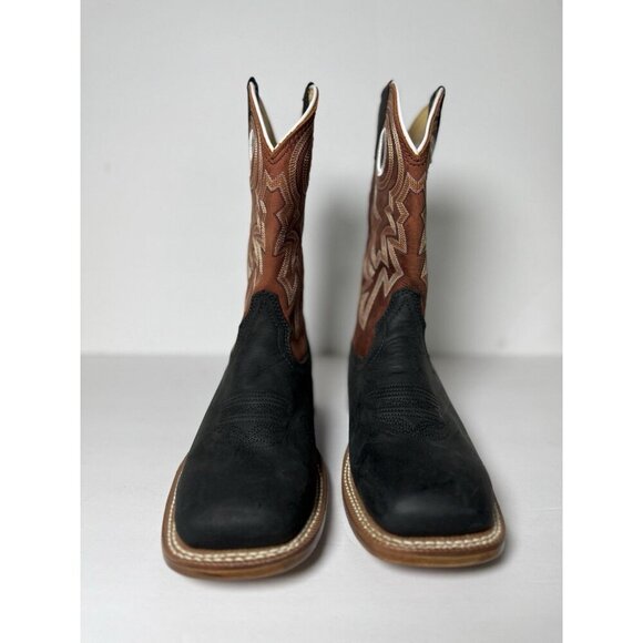 Justin Big News 11” Western Black Red Cowhide Boot Mens Size 7D FN7022 NEW - Picture 9 of 16